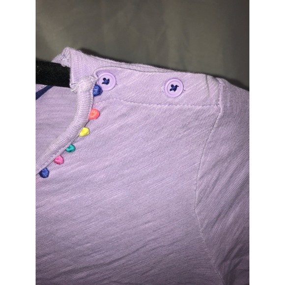 Boden Girls Lavender Purple Pom Pom Trim A Line Dress Size 13 14Y - Picture 6 of 6